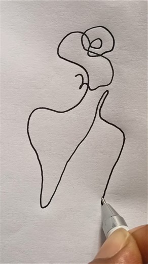 girl One line drawing #shorts