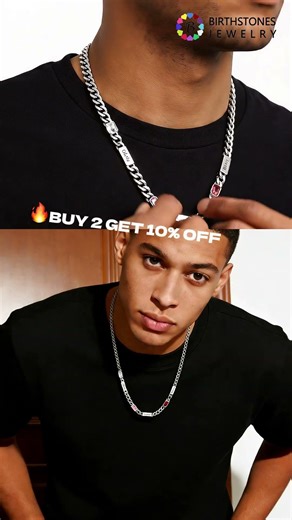 Men' Birthstone Necklace #menschain