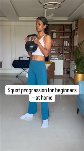 Easy Squat Progression for Beginners | Try out at home | #transformingmama #squat #homeworkout
