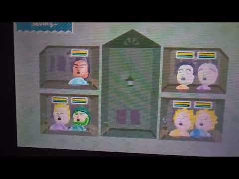 Miitopia: Goku, Gohan, Vegeta, and Piccolo Adventuring, and At A Hotel With Goten, Trunks, and Uub.