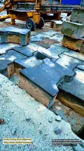 Precise Paving Block Alignment Using Rubber Mallet Technique