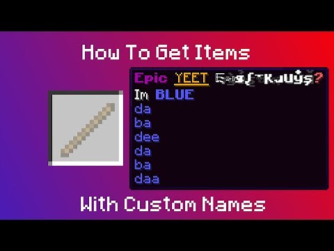 How to get Items with Custom Names