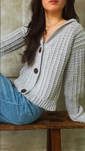 From Yarn to Textured Cardigan | Free Crochet Pattern Coming | Beginner Crochet Cardigan Sweater