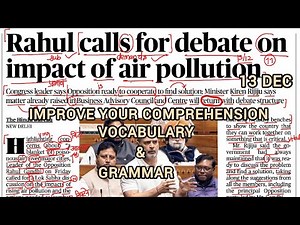 The HINDU newspaper reading. Improve your English comprehension, vocabulary and grammar.