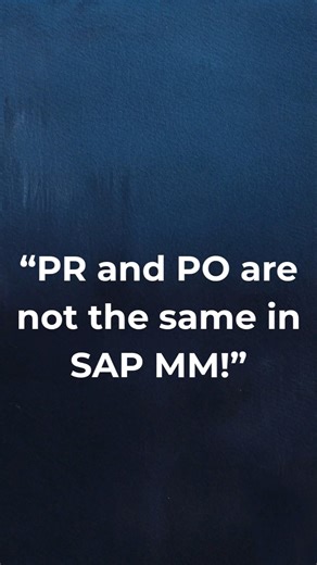 PR vs PO in SAP MM (Difference Explained) #shorts
