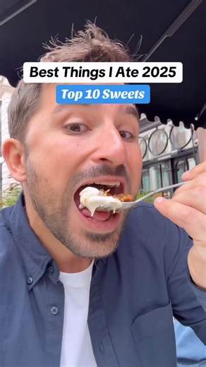 These are the TOP 10 SWEETS I ate in 2025 and where you can get them! 10. Ludi’s (Seattle, WA) 9. Dairy Store (East Lansing, MI) 8. Cedric Grolet (Paris, France) 7. M&M Donuts (Anaheim, CA) 6. NAC (London, England) 5. Parlor Donuts (Ft. Lauderdale, FL) 4. Cremia (Japan) 3. Sunday Morning (NYC) 2.Immo-Pippi (Tokyo, Japan) 1. Castro (Lisbon, Portugal) Make sure to follow for more Best Restaurants of 2025 coming tomorrow! | snackeatingsnackss