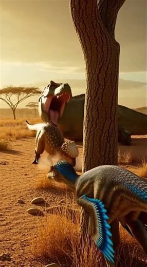 Storm Raptor vs a sleeping T-Rex in a Prehistoric World