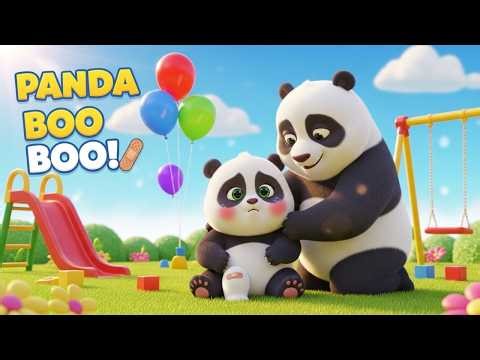 Panda Boo Boo Song 🤕🐼 | Boo Boo Song for Kids | Cute Panda Nursery Rhyme
