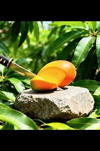 Satisfying Mango Slice ASMR | Mini Samurai Sword Cutting Fruit Sounds