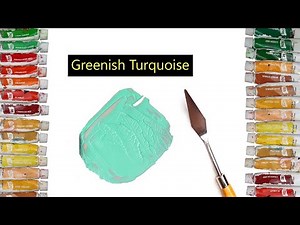 How To Make Greenish Turquoise Color - Mixing Acrylic Colors