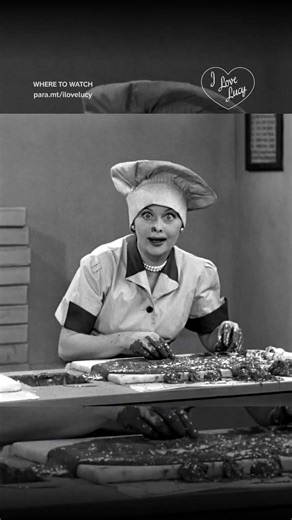 Lucy gets a face full of chocolate! 🍫 #ilovelucy Now Streaming on Paramount+ #shorts