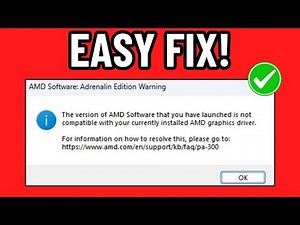 FIX THE VERSION OF AMD RADEON SOFTWARE YOU HAVE LAUNCHED IS NOT COMPATIBLE WITH THE GRAPHIC (2026)