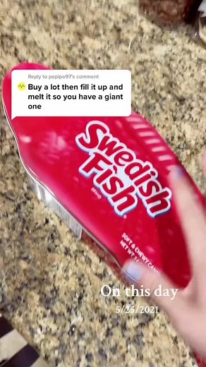 #OnThisDay: Making a Giant Swedish Fish Candy | Food Display