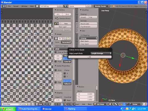 Quick UV Mapping of a Torus in Blender