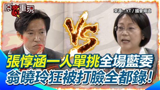 #年年有嶼：張惇涵表示無言 ▌【#原音重現】一個人的武林！張惇涵火力全開卯起來開槓藍委！陳春生大法官的協同意見書被翻出來打臉翁曉玲！竟還是自己老公…超糗XD 怒關麥吳思瑤：最好的尊重方式是消音 | 三立iNEWS