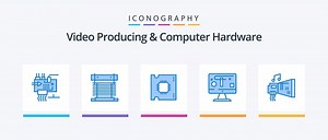 Download Video Producing And Computer Hardware Blue 5 Icon Pack Including graphics. design. cpu. computer. processor. Creative Icons Design for free