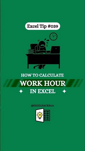 How to Calculate Work Hours in Excel | Excel मे Working Hours calculate कैसे करे | #excel #shorts ..