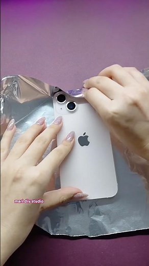 DIY Heart Chrome Case 💖 #diy #phonecase #shorts #fyp #art