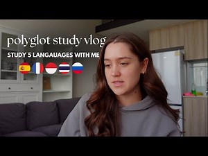 study 5 languages with me | productive vlog (spanish, french, russian, indonesian, thai)