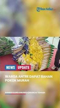 Warga Antre Dapat Bahan Pokok Murah