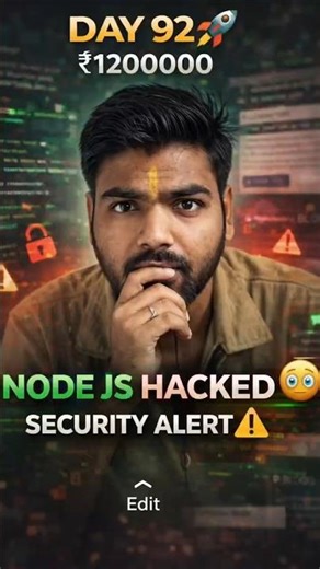 Day 92: Node.js Hacked 😳 Security Alert ⚠️ | Blog Published 🚀 #devlife #buildinpublic