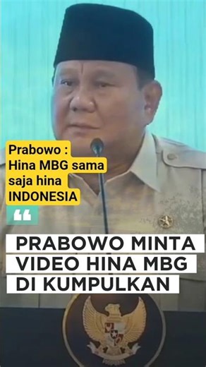PRESIDEN PRABOWO KUMPULKAN VIDEO HINA MBG #beritaterkini #beritaviral