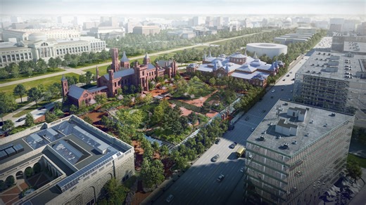 BIG Reveals Updated Vision for Smithsonian Campus Master Plan Scheme