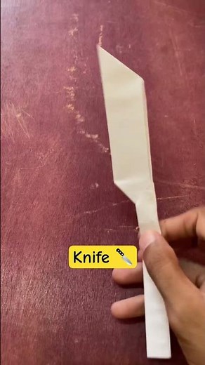 Origami Knife 🔪 #origami #knife
