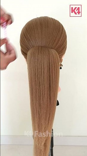 How To Voluminous Easy Ponytail Hair Tutorial | Perfect Prom, Bridal, Wedding Hairstyle