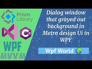 How to create Dialog window that grayed out the available space in Mahapp metro design in WPF