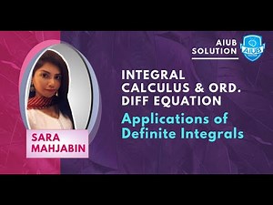 Applications of Definite Integrals | Chapter 2 | INTEGRAL CALCULUS & ORD. DIFF EQUATION | Math 2