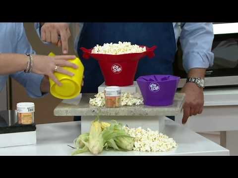 Chef'n Steam Release Microwave Popcorn Popper with Seasonings on QVC