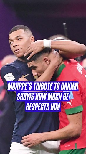 Mbappe’s tribute to Hakimi shows how much he respects him #learnontiktok #football #sportstiktok #tiktokfootball #mbappe #hakimi #ohmygoal