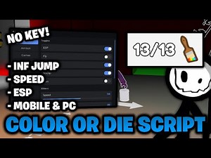 NO KEY | 🎨 Color Or Die Script - *Speed, Inf Jump, ESP & More!* (Mobile & PC) Pastebin