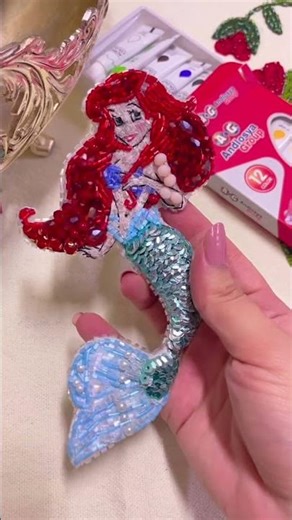 #brooch #mermaid #cartoon #arial #handmade mermaid 🧜🏻‍♀️ #girls #Handmade_brooch