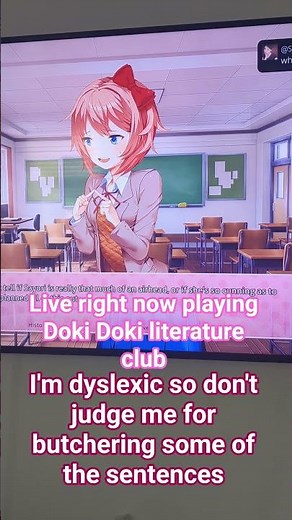 Live right now playing Doki Doki literature club #dokidokiliteratureclub #shorts