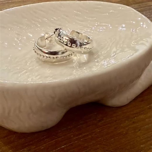 A small collection of very special handmade sterling hoops are available in the shop,and online. Once they’re gone, they’re gone. Utterly gorgeous. | Fini | Facebook