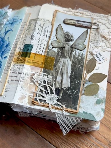 Kate Stevens on Instagram: "Different altered paper clips for the paper clip prompt for inspiration January hosted by Lidia @raindroplila. Using found words from various media and Inspired by Angie @angie_garcia_art who has a video on making these. I didn’t want to use a paper clip in the usual way as it interferes with the next page or the other side of the same page which is already decorated if you get what I mean. So this page is what I came up with. You can’t really tell but I printed the f