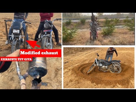 MODIFY EXHAUSTE SA OFFROADING IN SPLONDOR WITH 120NUMBER TYRE
