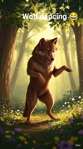 🐺 Wolf Dancing in the Forest | Magical Wolf Moves in Moonlight | Wildlife Short Video #WolfDancing