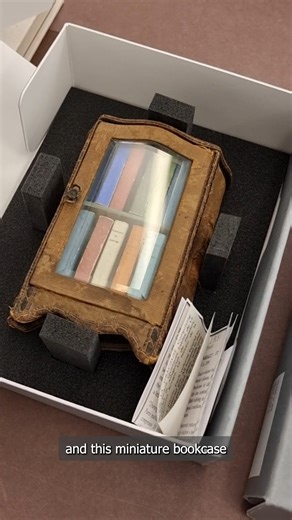 2.3K views · 97 reactions | #Miniature #books pt 2: Every little detail of this miniature bookcase is eye-catching; it's no surprise that small sets like these became highly sought after and collectible. This collection, ‘La gracieuse’, would have been purchased for higher-class children. #cute #minibooks | Bodleian Libraries | Facebook