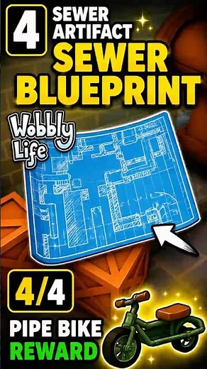 Sewer Blueprint Artifact 📜 | Wobbly Life Sewer Artifact 4/4