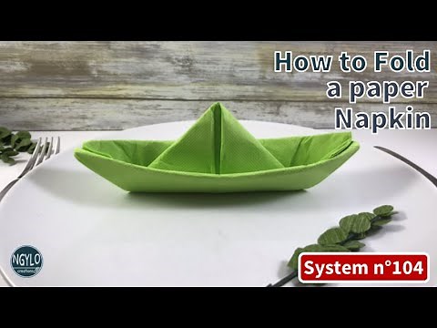 How to fold a paper napkin into a Boat | Easy Napkin Folding