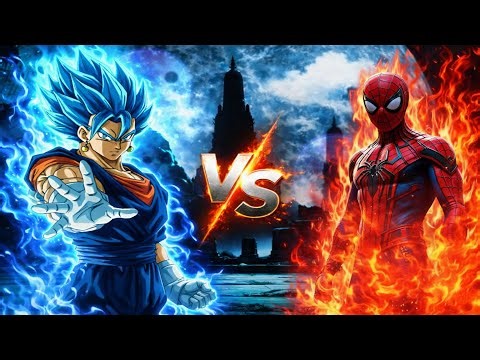 Vegetto Blue vs Spiderman - Dragon Ball X Marvel