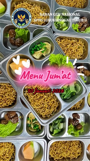 Menu hari Jum’at, 30 Januari 2026.. #mbg #sppg #makanbergizigratis