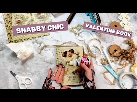 Vintage Romance Shabby Chic Valentine Lay Flat Mini Album | How To Tutorial