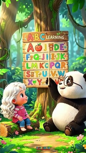 Learn ABC with Cute Panda! 🐼✨ | A to Z Alphabet for Kids #shorts #kidslearning