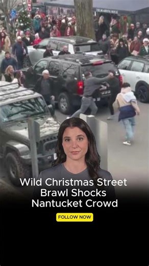 Wild street brawl erupts during ritzy Nantucket Christmas celebration: video