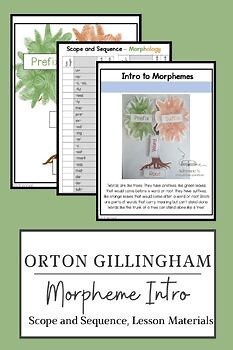 Complete Morphology Scope and Sequence with Orton Gillingham Lesson Plan