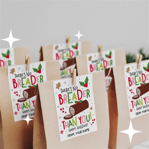 Christmas Gift Tags, Breader Than You, Bakery Holiday Treat Labels - Etsy